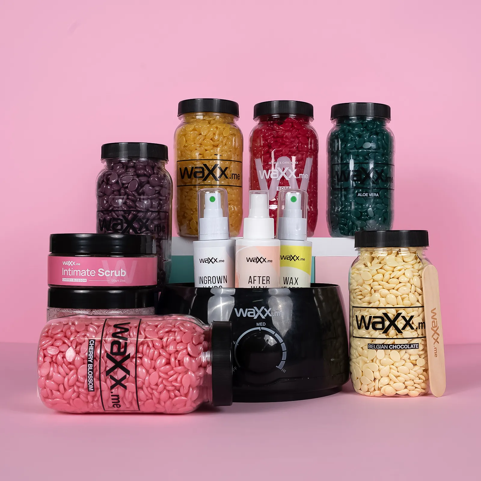 WaXx Cherry Glow Box  + Geschenk - 2 Körperwachse 