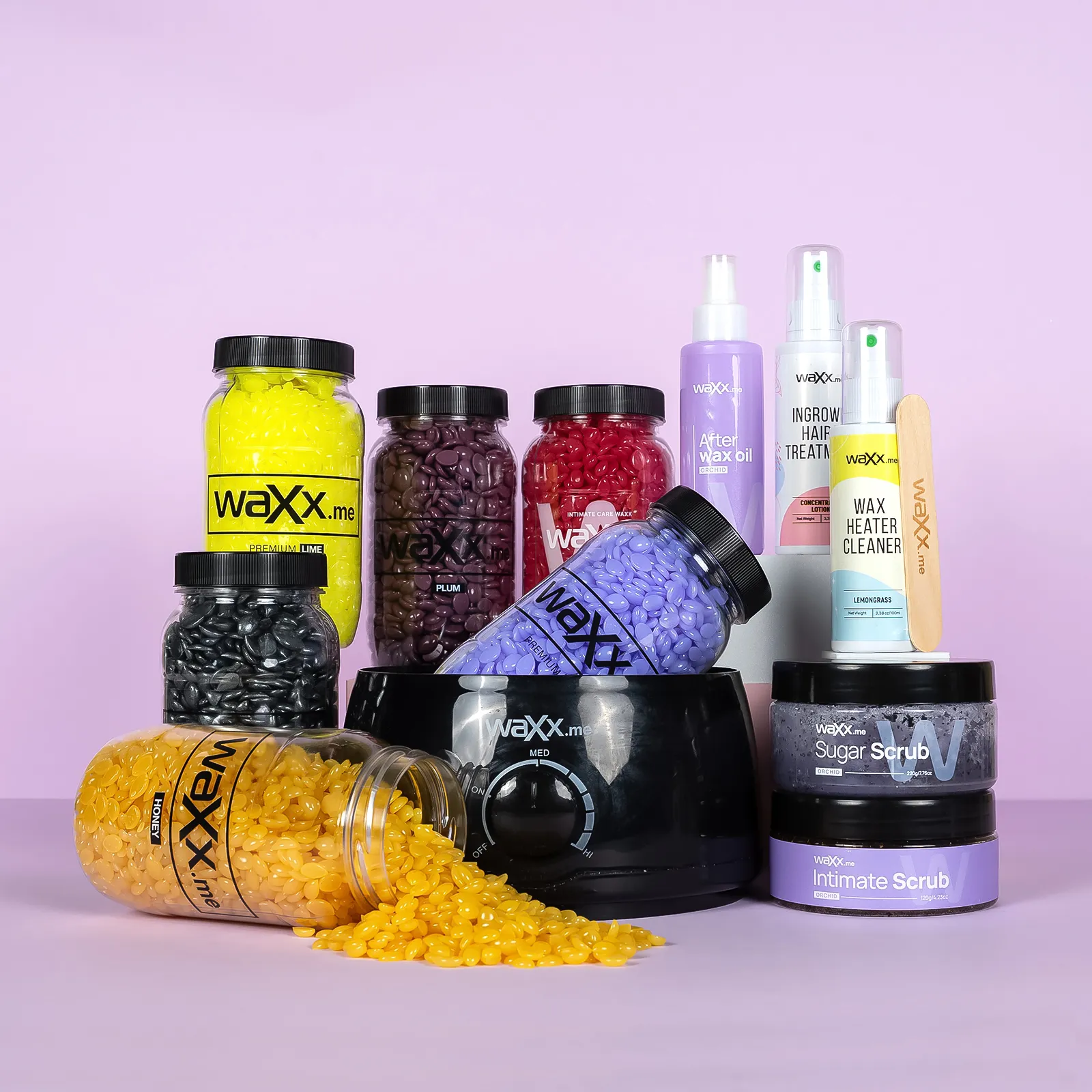 WaXx Box Purple Touch  + Geschenk - 2 Körperwachse 