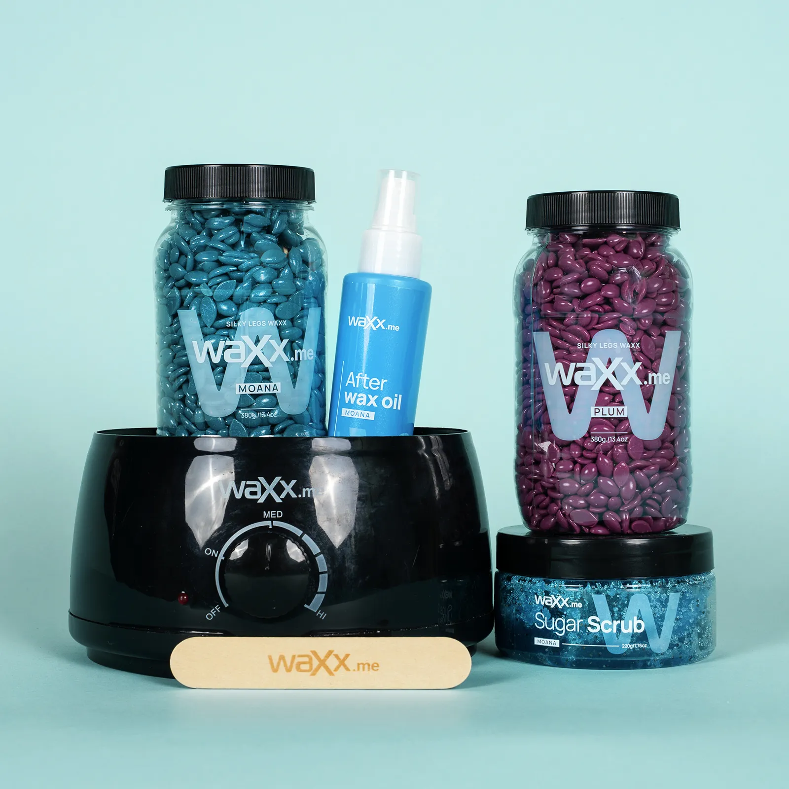WaXx Silky Legs Box  + Geschenk - Sugar Scrub 