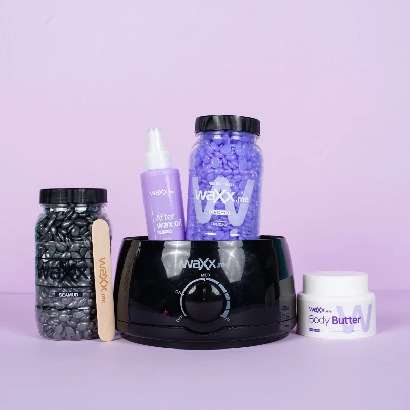 WaXx Box Orchid Glow  + Geschenk - Öl nach der Haarentfernung 