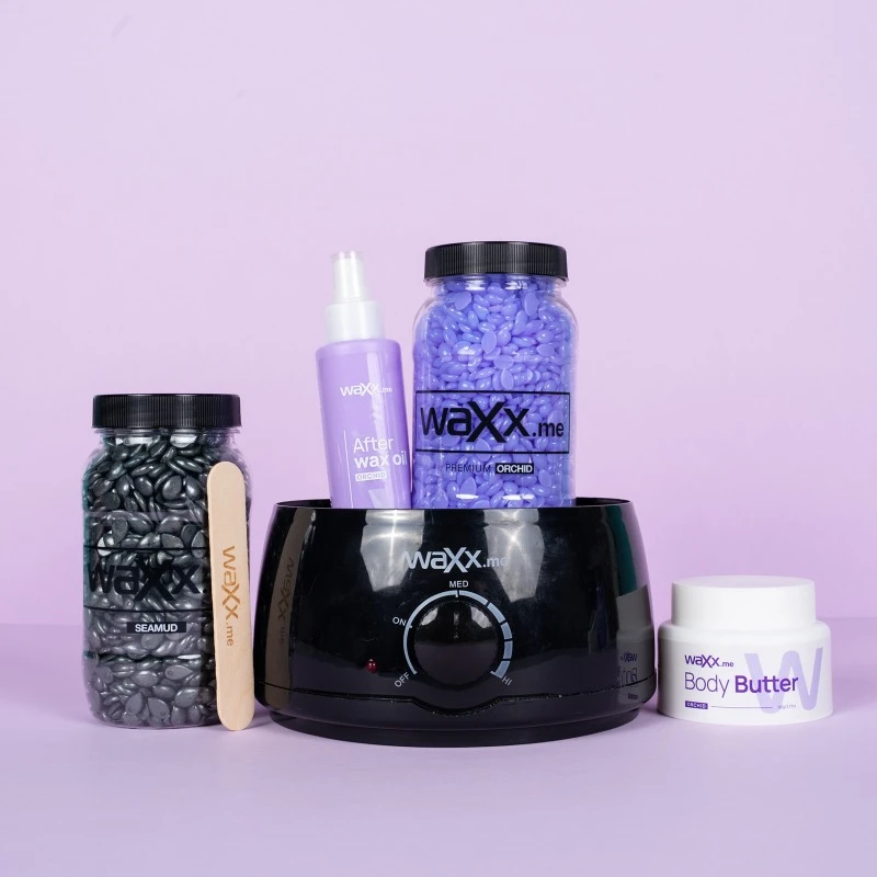 WaXx Box Orchid Glow  + Geschenk - Öl nach der Haarentfernung 